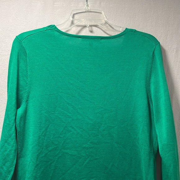 Cable & Gauge Kelly/Emerald Green Sweater with Quarter Zip Detail in Large - Picture 10 of 16